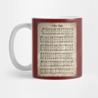 O Holy Night Vintage Christmas Hymn Music Mug